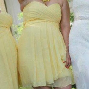 David’s Bridal Ruch Chiffon Cascade Dress Sz 20.